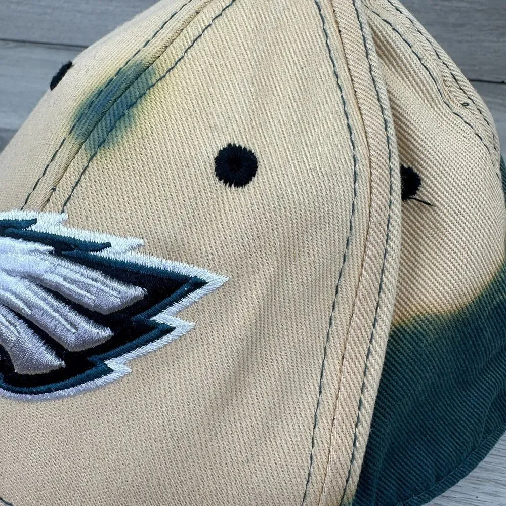 Philadelphia Eagles NFL Team Apparel hat Yellow Green One Size Strap‎ Back